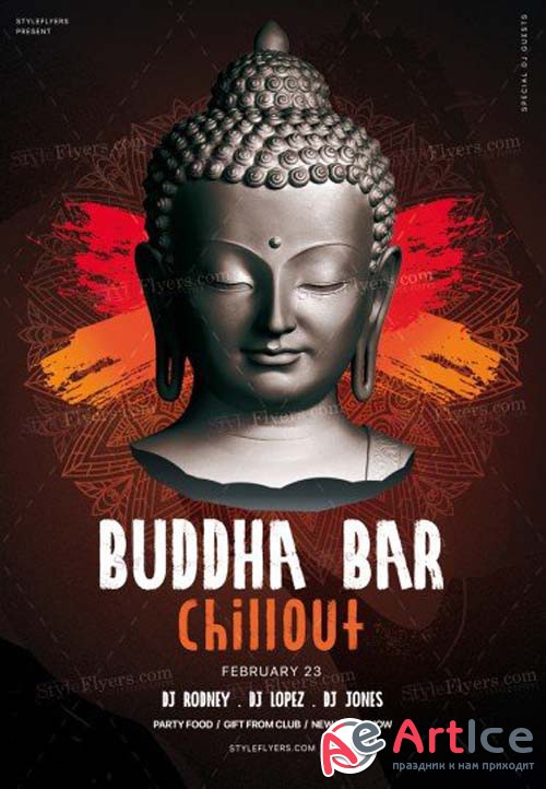 Buddha Bar Chillout V1 2018 PSD Flyer Template