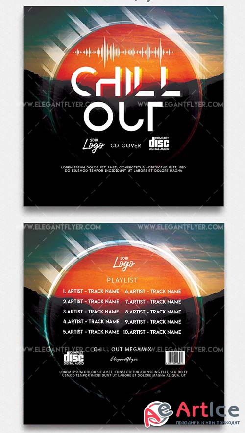 Chill Out V1 2019 CD Cover PSD Template