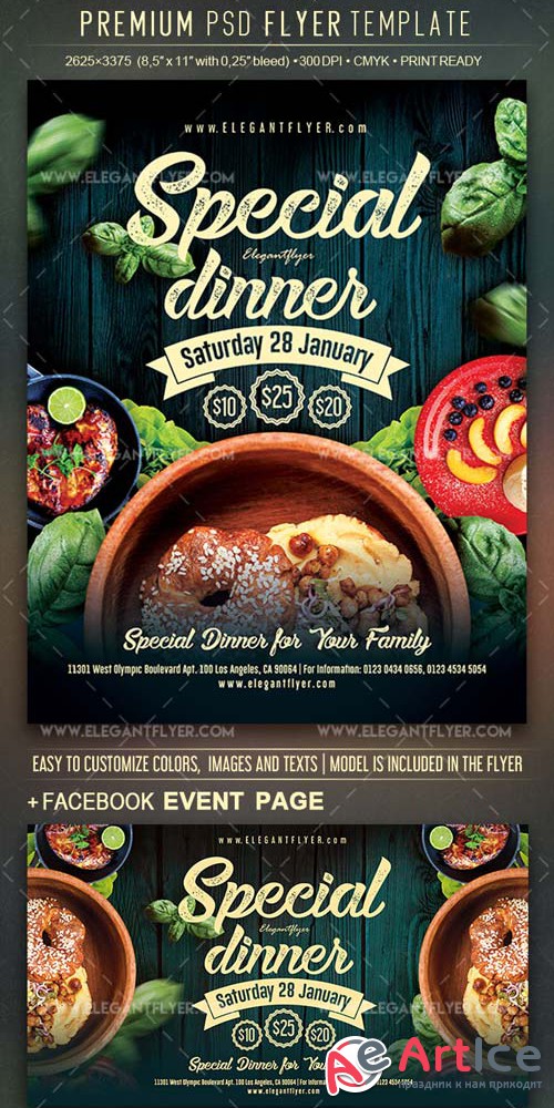 Special Dinner V1 2019 Flyer PSD Template