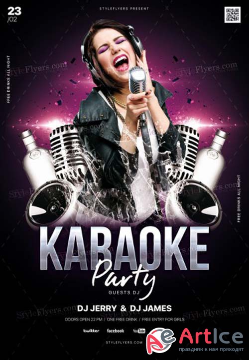 Karaoke Party V1 2019 PSD Flyer Template