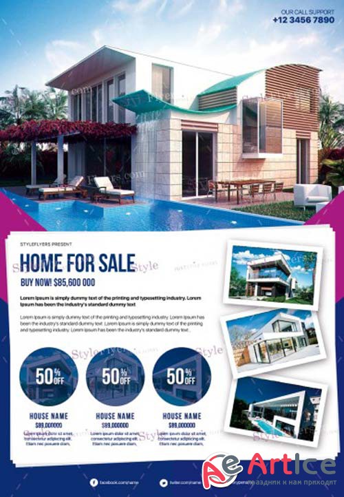 Real Estate V47 2018 PSD Flyer Template