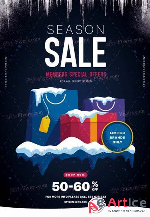 Season Sale V12 2018 PSD Flyer Template