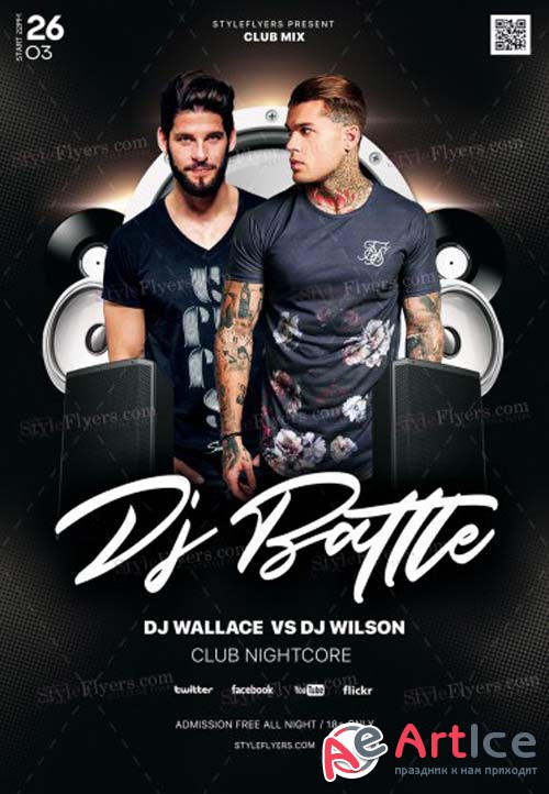 Dj Battle V1 2019 PSD Flyer Template