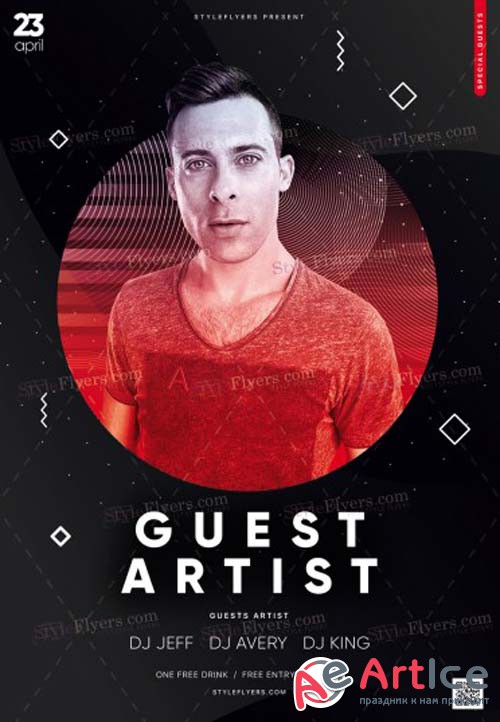 Guest Artist V1 2019 PSD Flyer Template