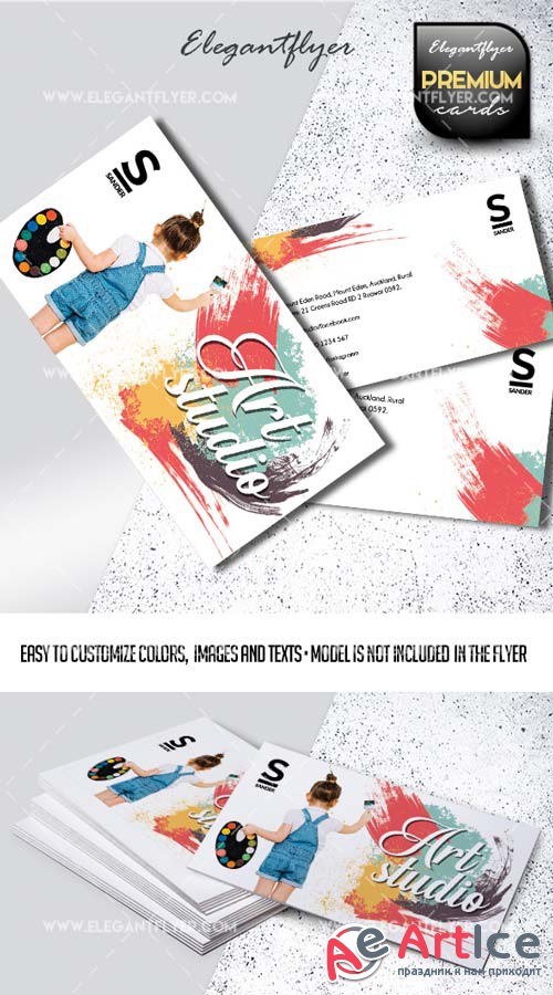 Art Studio V1 2019 PSD Business Card Template