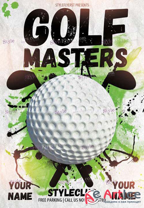 Golf Masters V1 2019 PSD Flyer Template