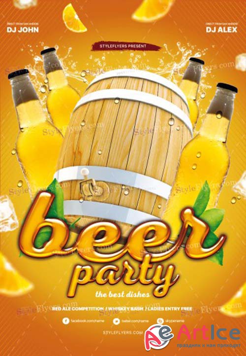 Beer Party V2 2019 PSD Flyer Template