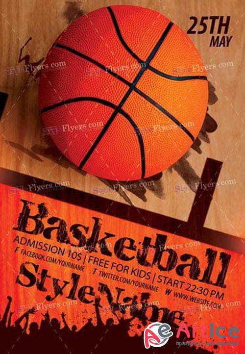 Basketball Flyer V5 2019 PSD Template