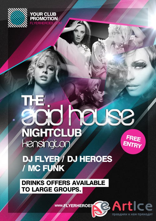 Acid House flyer template