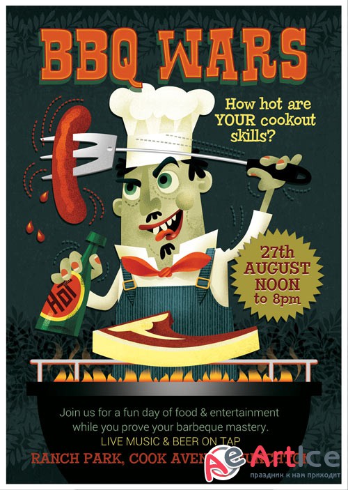 BBQ Wars flyer template