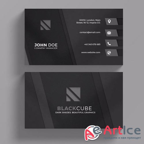 Blackcube - business card templates