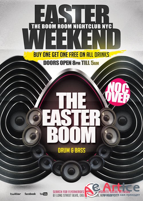 Easter Boom psd flyer template