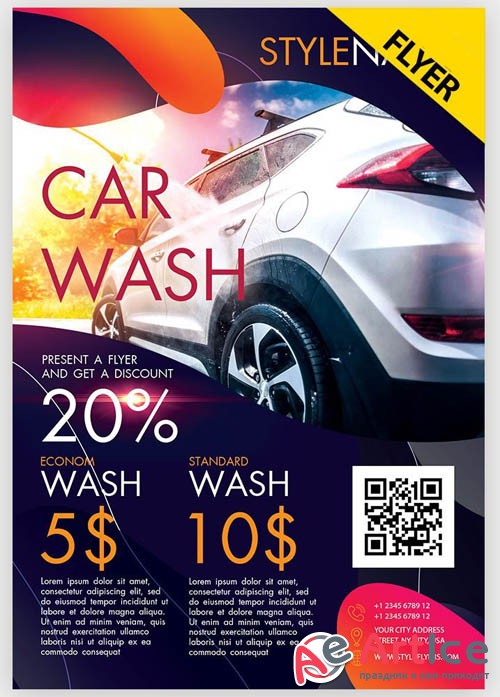 Car Wash V7 2019 PSD Flyer Template