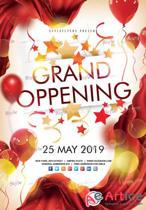 Grand Oppening V7 2019 PSD Flyer Template