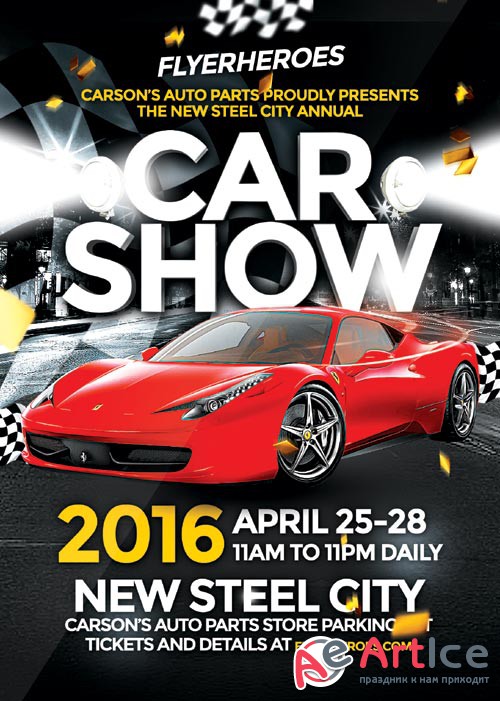 Car Show psd flyer template