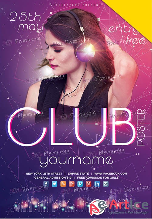 Club Flyer Poster V2 2019 PSD Flyer Template