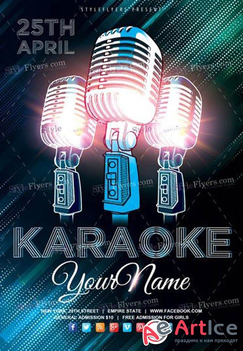 Karaoke Flyer V11 2019 PSD Template