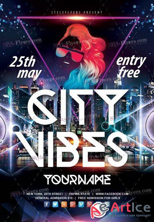 City Vibes V1 2019 PSD Flyer Template