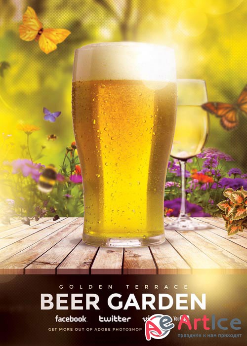 Beer Garden psd flyer template