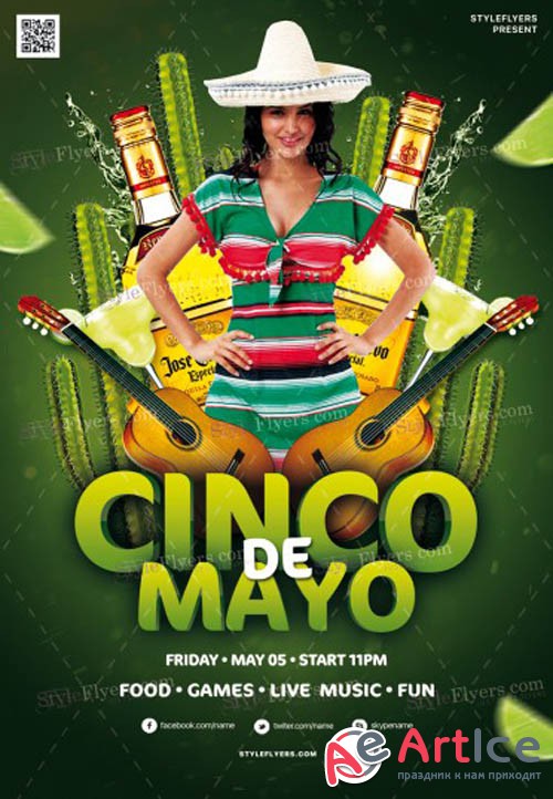 Cinco De Mayo V12 2019 PSD Flyer Template