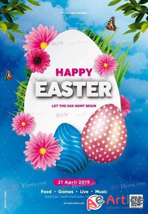 Easter V18 2019 PSD Flyer Template