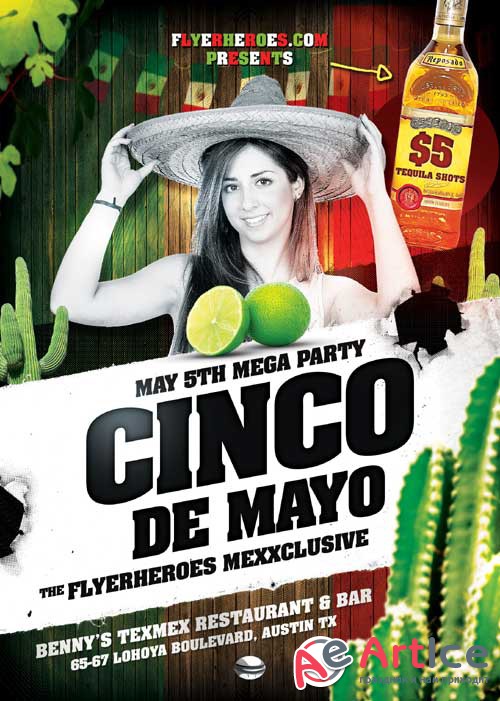 Cinco De Mayo 1 psd flyer template