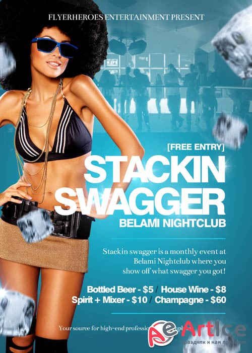 Stackin Swagger psd flyer template