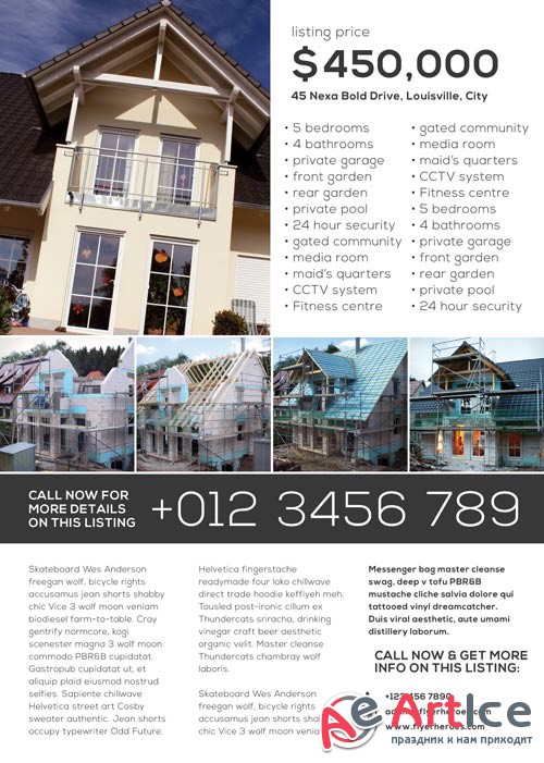 Simple Real Estate psd flyer template