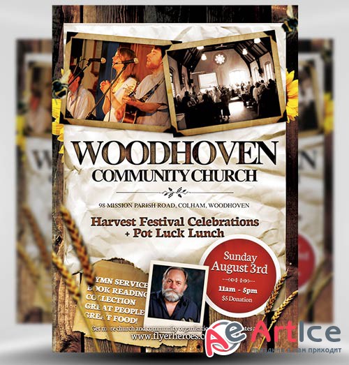 Woodhoven psd flyer template