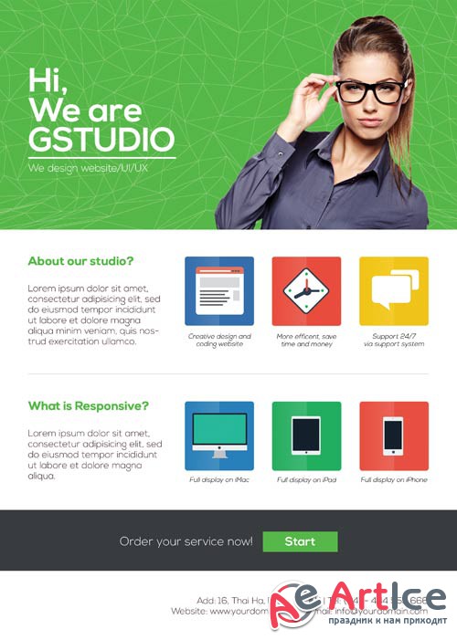 Web Design Studio psd flyer template