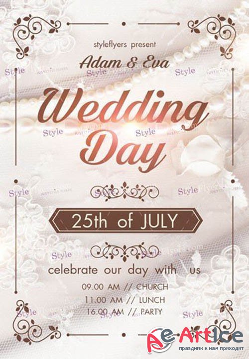 Weddind Day V11 2019 PSD Flyer Template