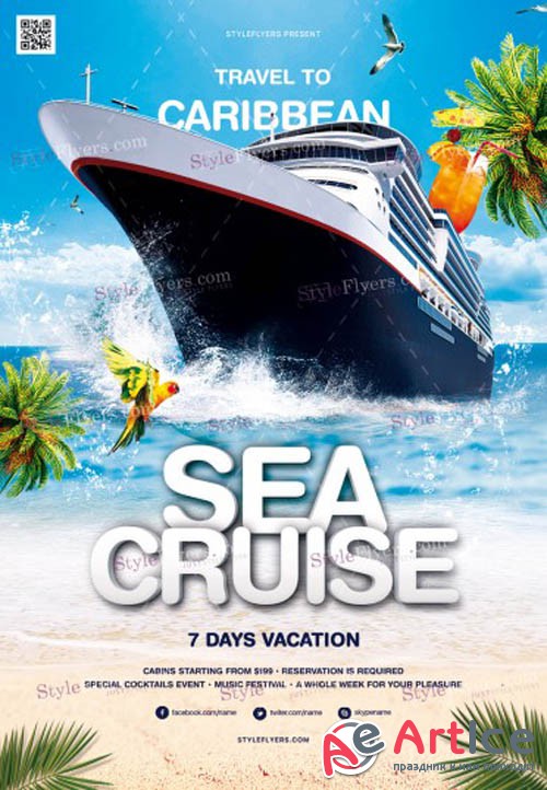 Sea Cruise V6 2019 PSD Flyer Template