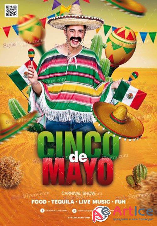 Cinco De Mayo V14 2019 PSD Flyer Template