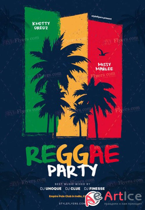 Reggae Party V5 2019 PSD Flyer Template