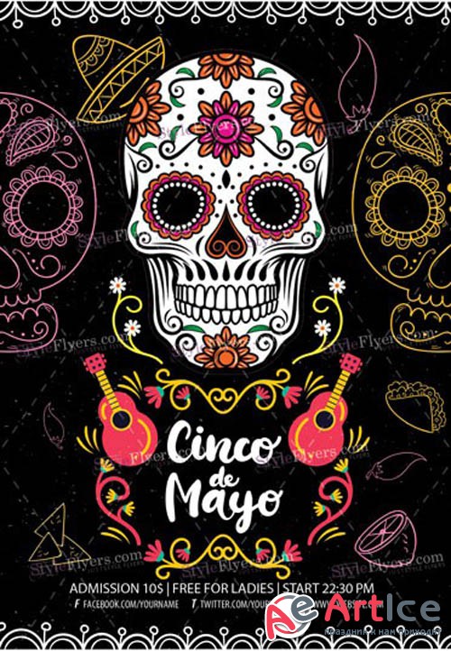 Cinco De Mayo V16 2019 PSD Flyer Template