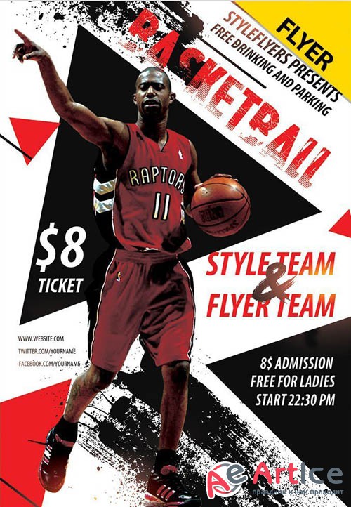 Basketball V15 2019 PSD Flyer Template