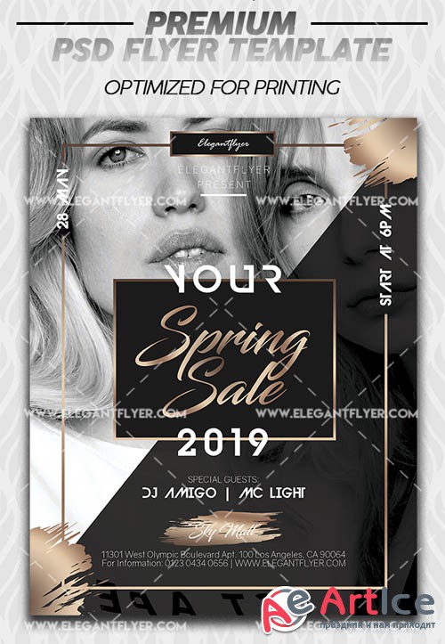 Spring Mid Sale V1 2019 PSD Flyer Template