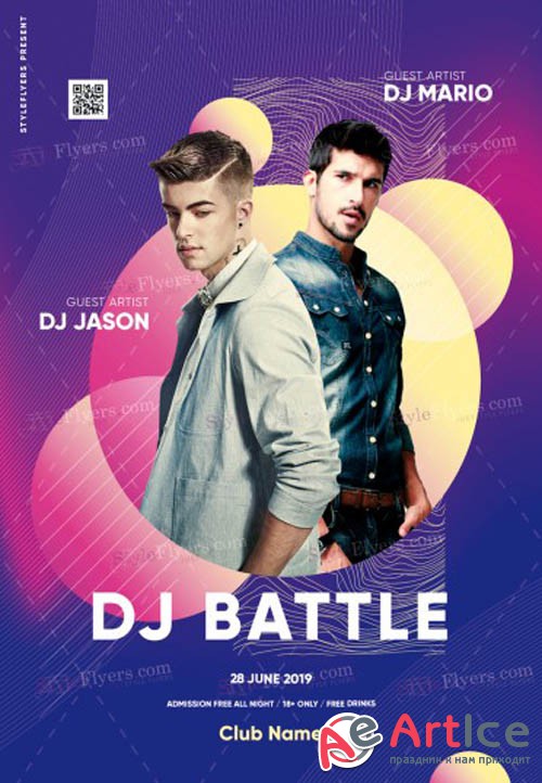 Dj Battle V12 2019 PSD Flyer Template