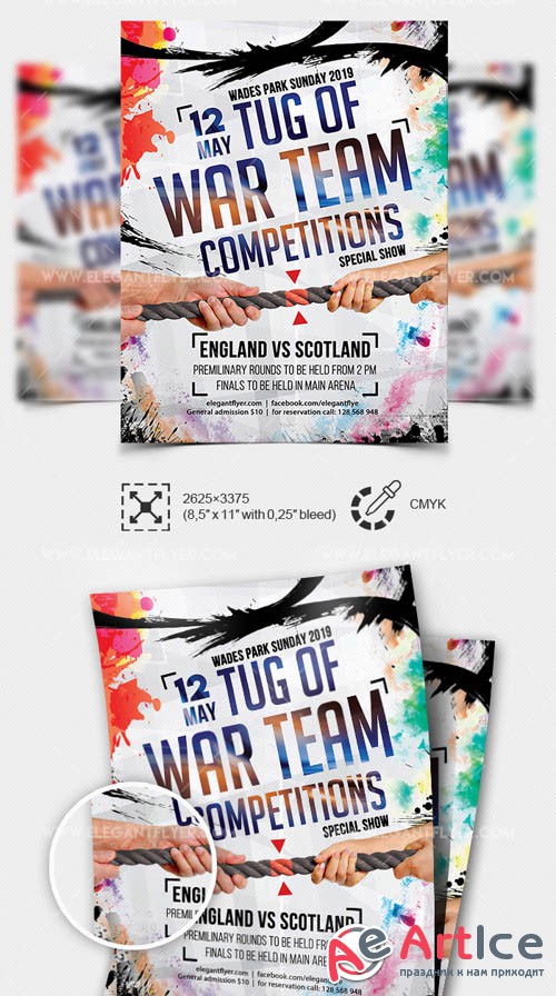 Tug of War Team Competitions V1 2019 Premium PSD Flyer Template