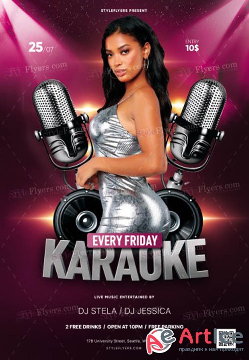 Karaoke V19 2019 PSD Flyer Template