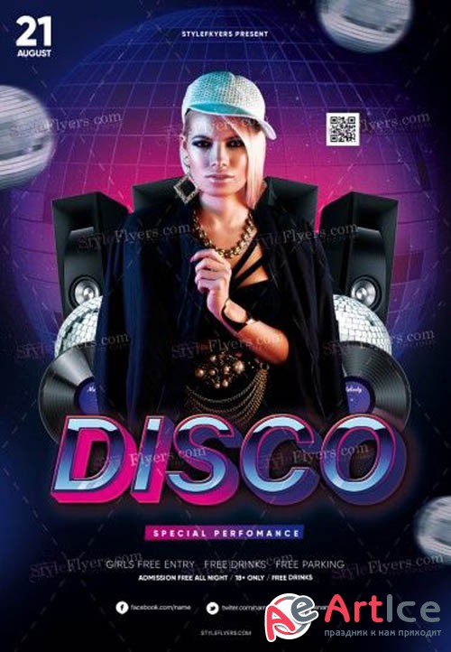 Disco V11 2019 PSD Flyer Template