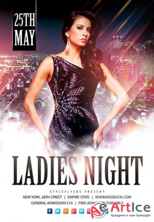 Ladies Night V20 2019 PSD Flyer Template