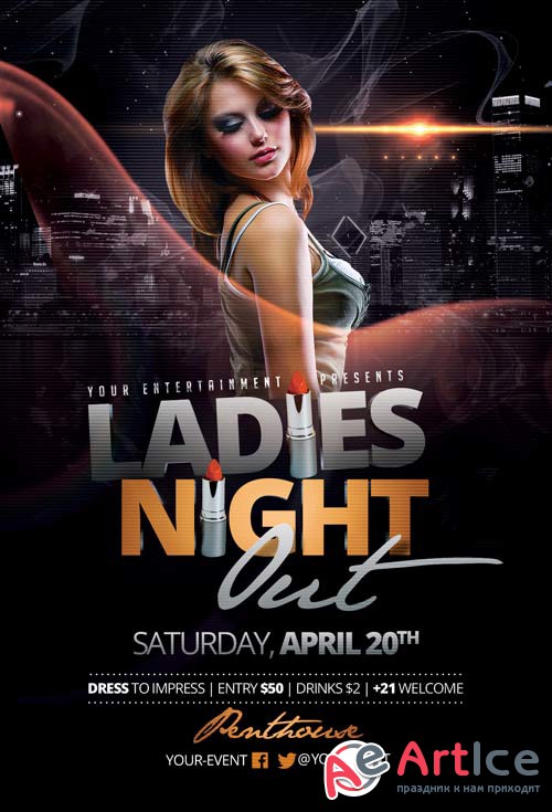 Ladies Night Out flyer template