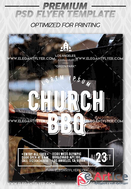 Church BBQ V1 2019 Premium PSD Flyer Template