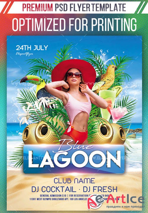 Blue Lagoon V1 2019 Premium Flyer Template in PSD