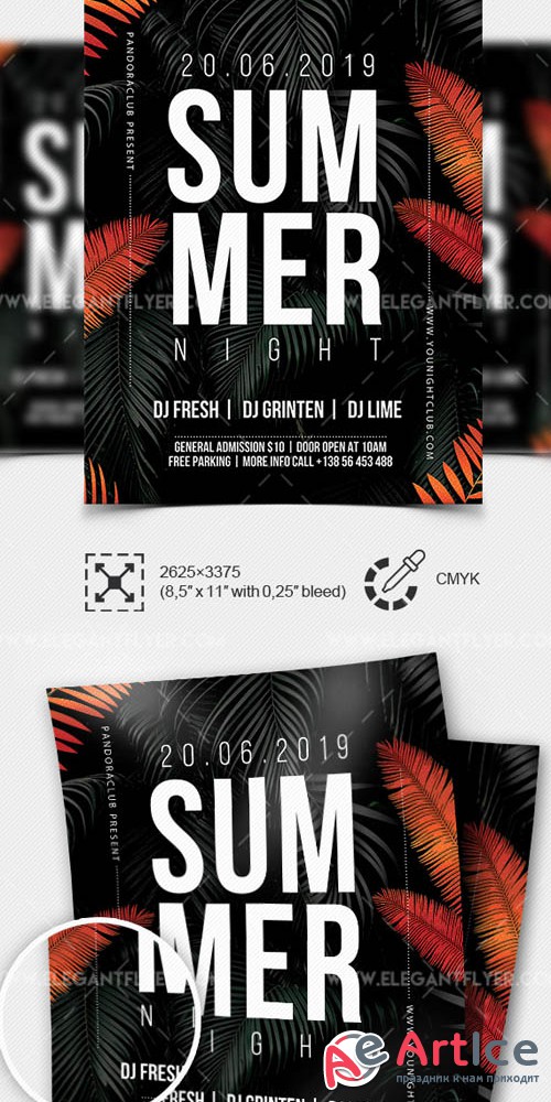 Summer Night V27 2019 Premium PSD Flyer Template