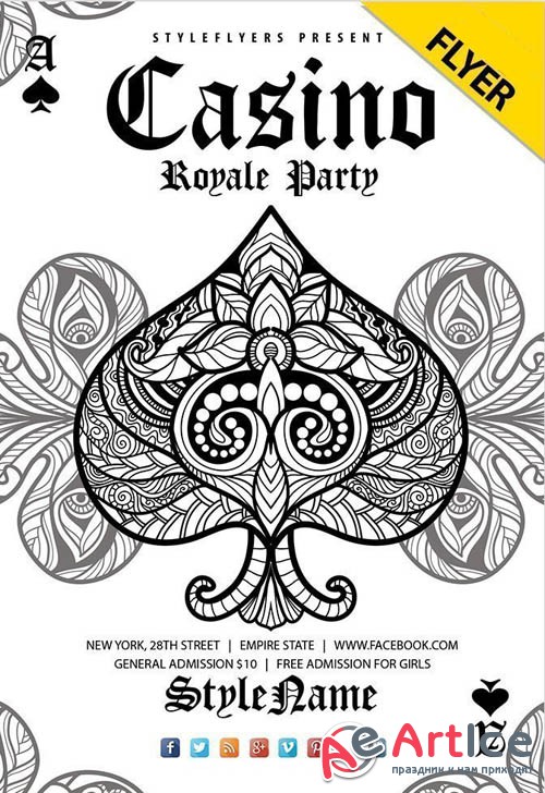 Casino Royale Party V24_07 2019 Flyer PSD