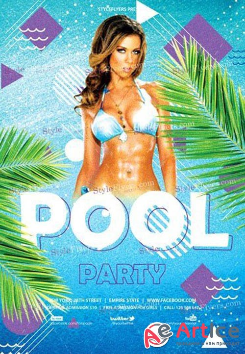 Pool Party V21 2018 PSD Flyer Template