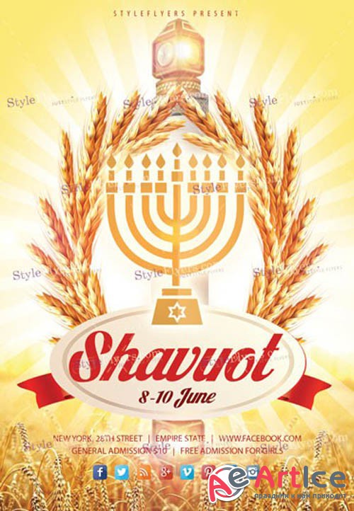 Shavuot V7 2019 PSD Fyer Template