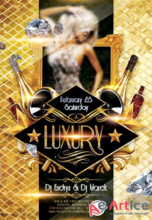 Luxury psd flyer template